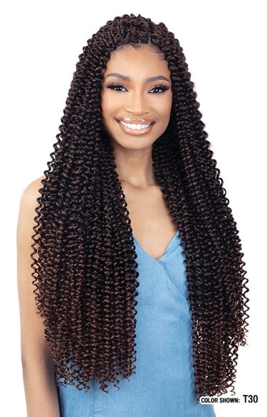 SHAKE N GO FREETRESS 3X TAHITI WATER CURL EXTRA LONG, FRONT VIEW